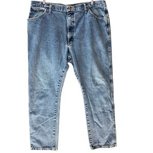Wrangler George Strait Jeans Mens 40x32 Relaxed Fit Light Wash Western Cowboy